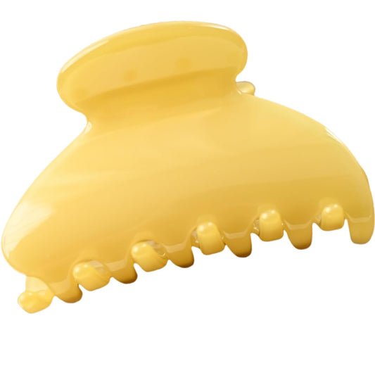 Handmade Celluloid Acetate French Design Barrettes Tortoise Shell Claws Hair Claw Luxury Fashion Accessories Hair Clip for Women (yellow)