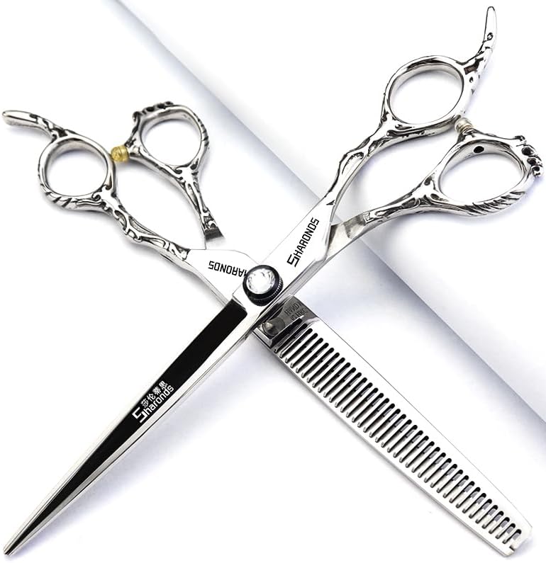 6/7/8 inch Personalized Rose Print Hair Clipper Set (Scissors Set) (7 inch-3pc-B)