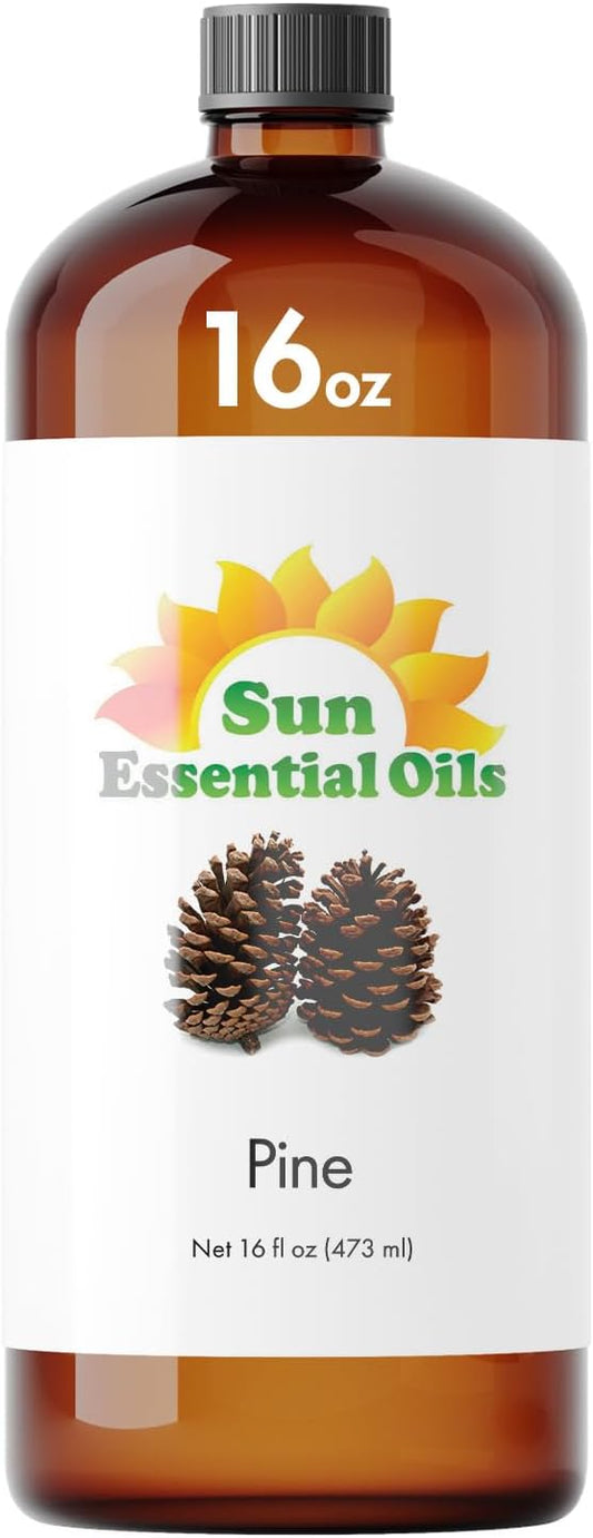 Sun Essential Oils 16oz Pine Essential Oil for Aromatherapy & Diffuser, Soothes & Muscles - Aromatherapy Essential Oil