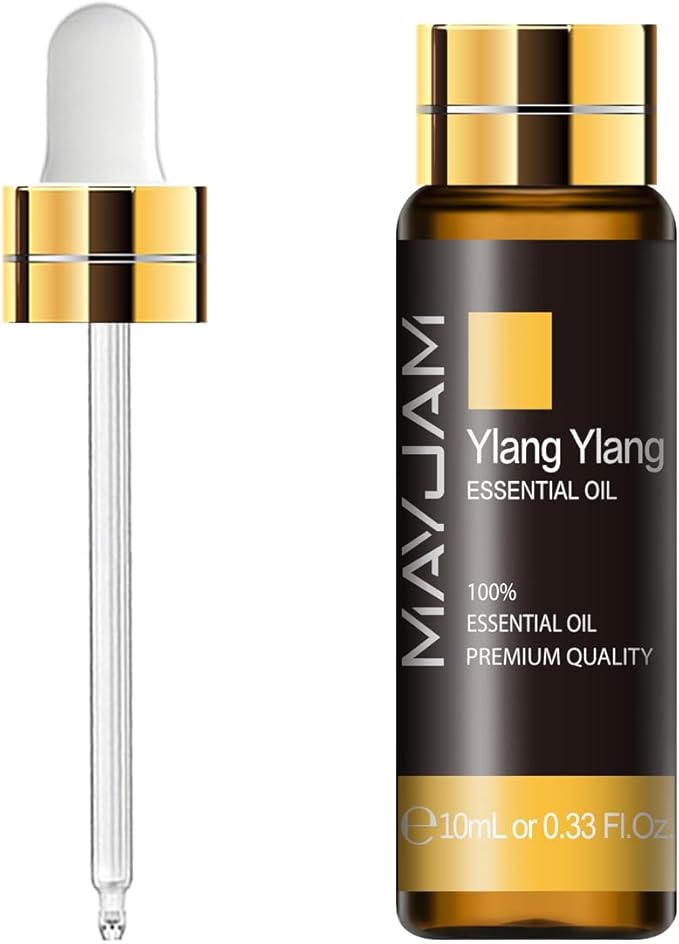 Ylang Ylang Essential Oil, MAYJAM 10ML/0.33FL.OZ Premium Ylang Ylang Oils for Soap Candle Making, Diffuser, Bedroom, Living Room, Office