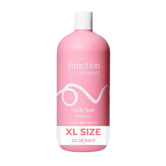 FUNCTION OF BEAUTY Curly Hair Shampoo, 22 oz - Formulated with Chia Extract to Define and Shape Curls, Sulfate Free, Customizable Haircare