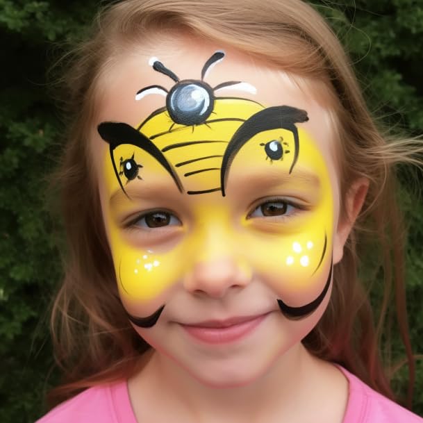 BOBISUKA Yellow Face Paint, Professional SFX Body Paint, High Pigmented Face Painting Kit for Halloween Cosplay, Costume, Parties,Stage, Theater, Special Effect Makeup（2.1 Fl.oz）