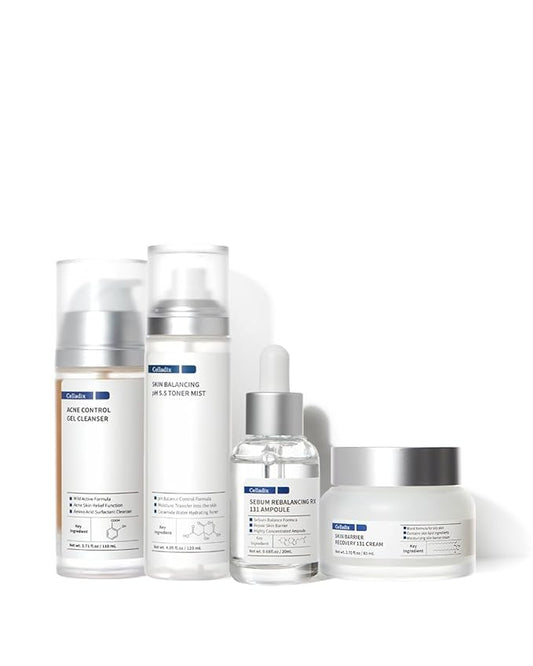 131 Daily Routine Set for Face - Acne Control, Optimal pH Balance - Skin Care Set