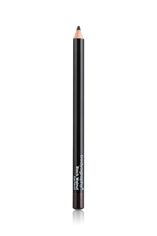 Bodyography Cream Eye Pencil, Black Walnut - Dark Brown Wooden Eyeliner for Eyes & Eyebrows, Long-Lasting Cruelty-Free Coconut Oil Cosmetic Liner