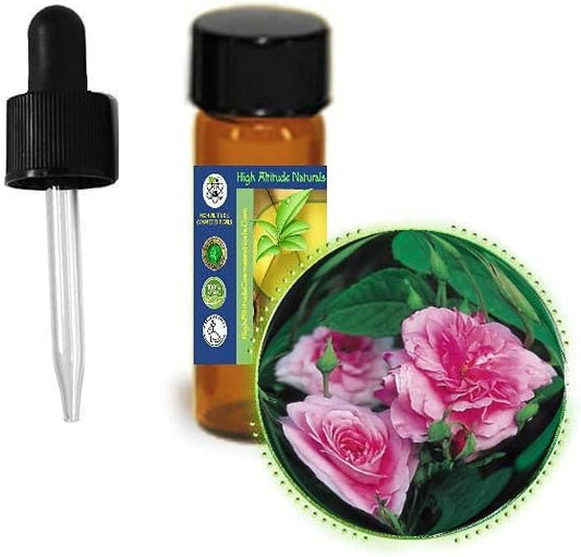 3.7ml (1/8oz) Rose Petal (Rose Otto, Rosa Damascena) Essential Oil - 100% Pure, Undiluted, Uncut - Solidifies When Cold