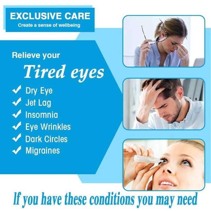 20 Packs Unscented Self Heating Warm Steam Eye Masks for Dry Eyes, Eye Fatigue Relief & Puffy Eyes, Moist Heating Compress Pads for Sleeping, Spa Relaxation, Disposable Eye Mask,Gifts for Women