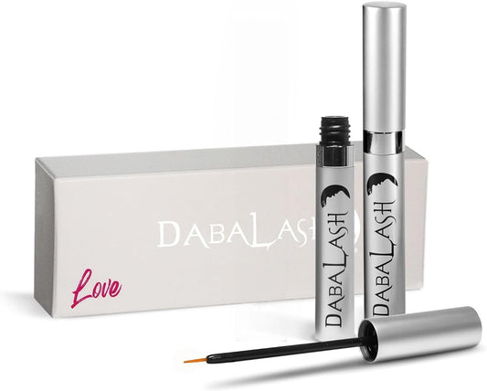 DABALASH Professional Eyelash & Eyebrow Growth Serum with Castor Oil – Promotes the Appearance of Naturally Longer, Fuller, Thicker & Stronger Lash + Brow Hair – Combo Love 2 Pack, 2 * 0.18 oz