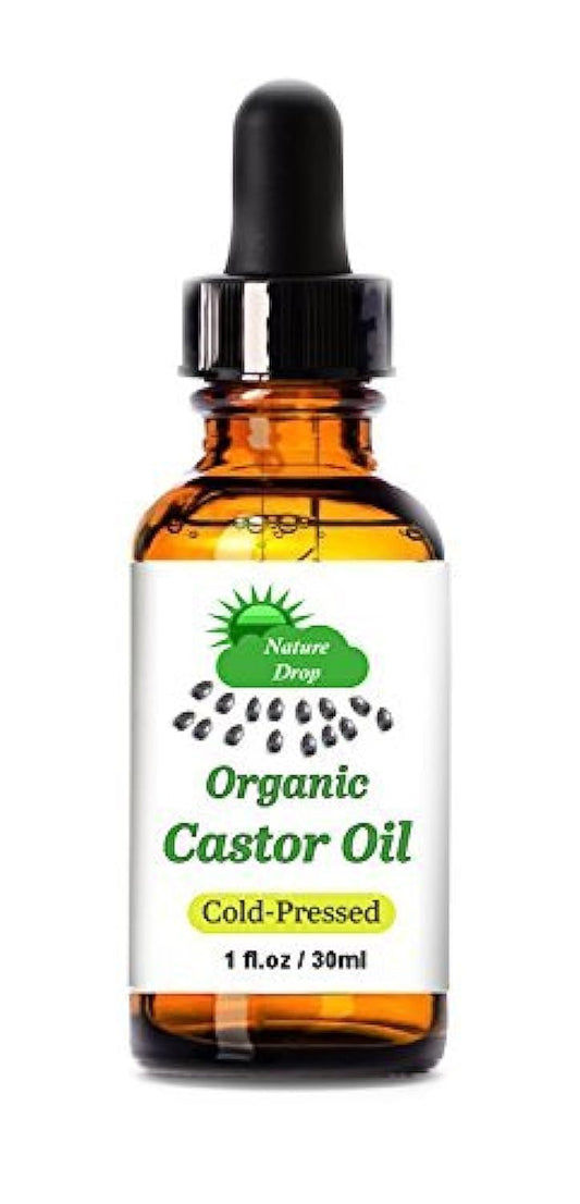Organic Castor Oil,1 oz - 100% USDA Certified Pure Cold Pressed Hexane free - Best oil Growth For Eyelashes, Hair, Eyebrows, Face and Skin, Triple Filtered, Great for Acne