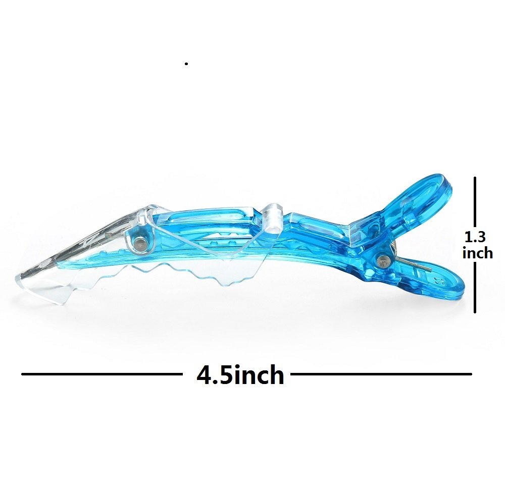 10pcs/set Multicolor Croc Clips Transparent Plastic Hairdresser Clips Hair Styling Sectioning Barrettes Non Slip Alligator Clips Salon DIY Accessories Hairpins for Women and Girls(Multicolor)