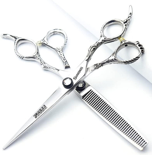 Hairdressing Salon Hairdressers Scissors 6/6.5/7/8 Inch Hair Clippers, Hairstyling Tools And Scissors (6.5 inch 2PC)