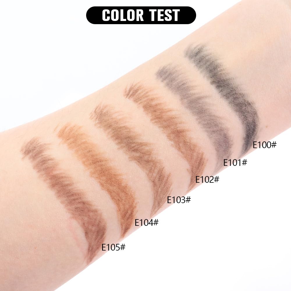 12Pcs Long Eyebrow Pencils Set, Dark Coffee Natural Look,for Eyebrows & Eyeliner,Waterproof & Sweat-Proof Wooden Hard-Core Brow Pencil with Sharpener,Long Lasting Makeup Kit for Beginners 102#