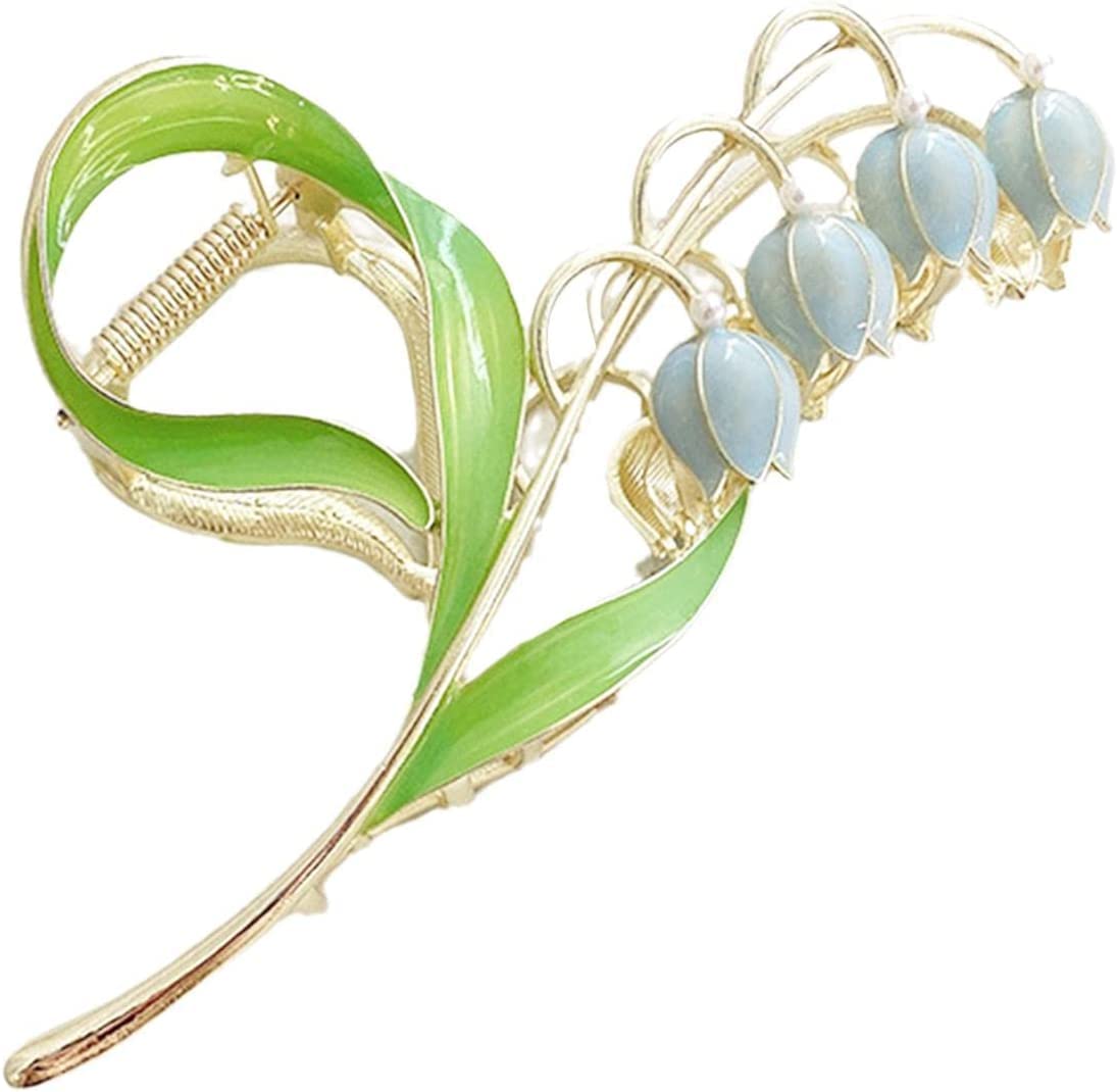 Lily of The Valley Flower Hair Accessories: Metal Hairpins, Jaw Clips for Thick and Thin Hair Styling