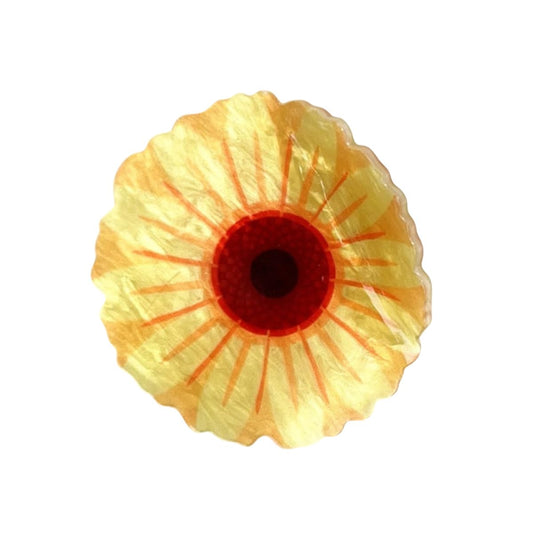 Cute Flower Hair Clips,Fashion Acrylic Hair Clip,Big Claw Clips for Women,Yellow