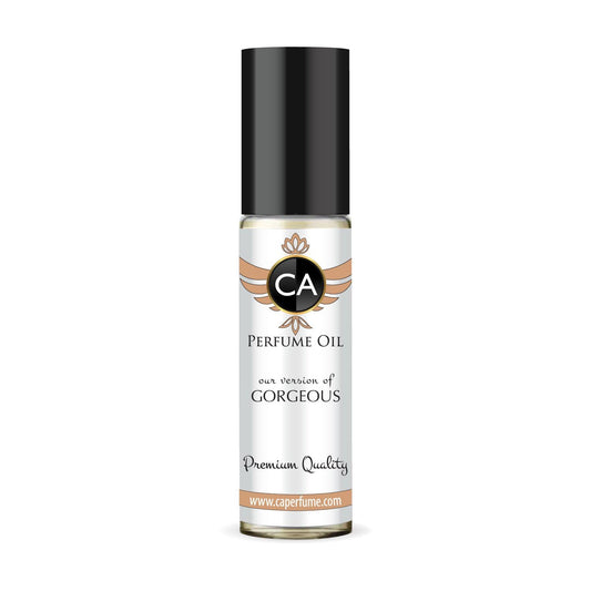 CA Perfume Impression of Gorgeous for Women Fragrance Oil Floral Woody Musk Scent Long Lasting Perfumes for Women Travel Size TSA Ready Mini Parfum Body Oil Roll-on 0.33 Fl Oz 10ml
