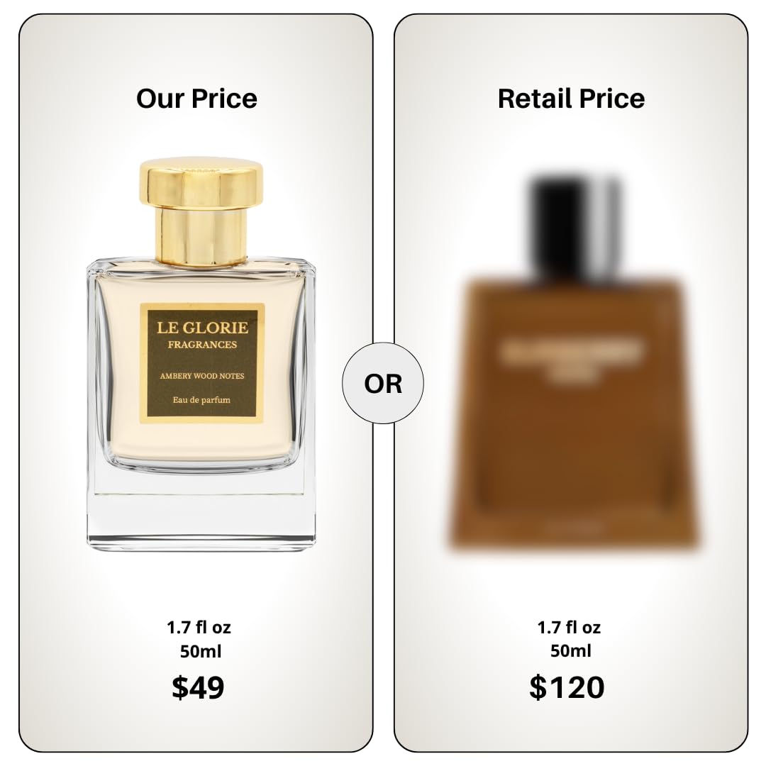 Inspired by BURB. HE'RO Eau de Parfum, Ambery Wood Notes EDP, Long Lasting 12-14 Hours Perfume Spray for Men, All Skin Types, Cruelty Free - 1.7 oz 50ml