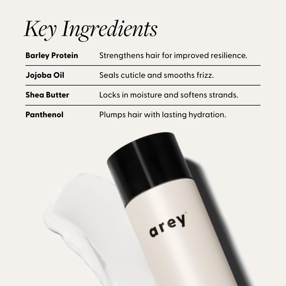 Arey Smooth Conditioner | Reduce the Signs of Aging Hair | Retains Moisture, Promotes Smoothness | For Use with Wash Shampoo | Vegan, Gluten-Free, Residue-Free & Cruelty-Free (8.45 Fl Oz, 30 Uses)