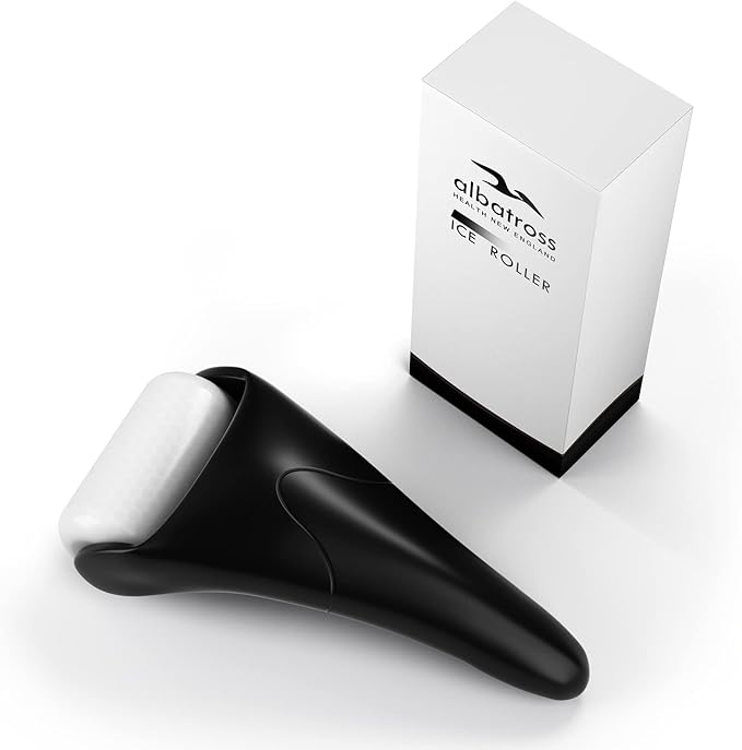 Ice Roller & Gua Sha Set, Skin Care for Face Wrinkles and Puffiness, Self Facial Massage Tools