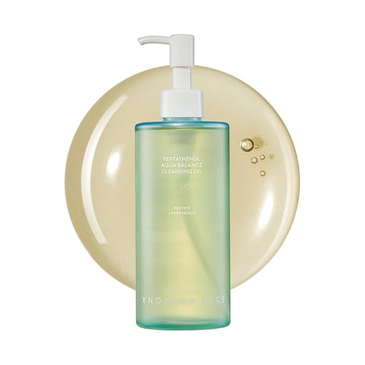 ANOTHERFACE PEPTATHENOL™ Aqua Balance Cleansing Oil, Korean Skin Care, Black Head & Waterproof Makeup Removal, Deep Cleansing, Quick Melting, Non-irritation for Sensitive Skin, Vegan, 10.14 Fl. Oz