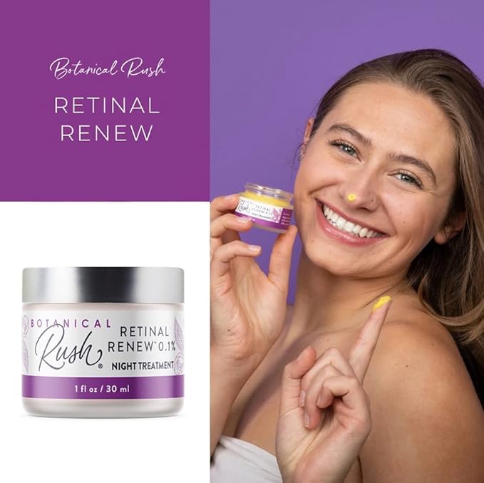 Retinal Renew Night Treatment, Paired With Plant Peptides And Botanical Extracts, Anti-aging, Softens Fine Lines For All Skin Types, 1 Oz Jar