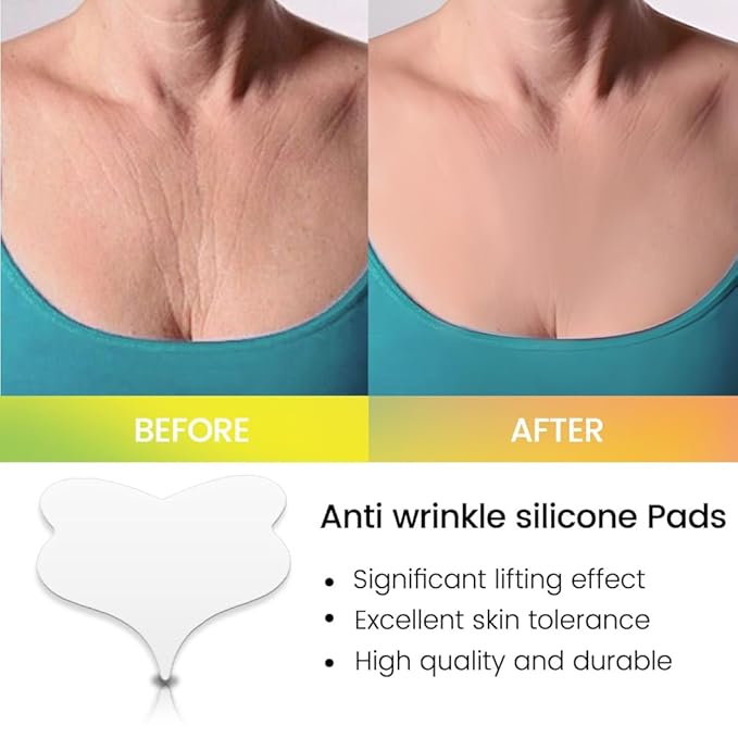 evpct 1Pcs Silicone Chest Smoothing Wrinkle Pads Reusable, Silicone Anti Chest Wrinkle Patches Reusable for Chest Wrinkles Overnight, Décolleté Chest Wrinkle Pillow Pads for Smoother, Size M-Butterfly