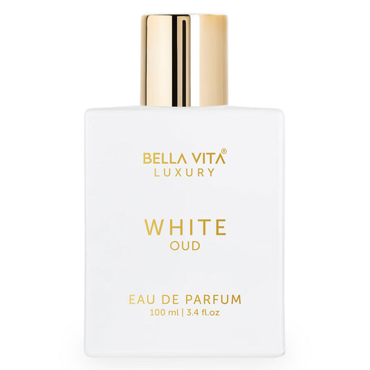 BellaVita Luxury White OUD Unisex Perfume 100Ml | Premium Arabic Men and Women Perfumes | Notes of Artemisia, Musk, Oud Vetiver and Freesias | Exquisite Unisex Arabian Perfume for Women & Men