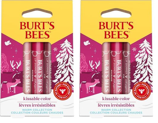 BURTS BEES Kissable Color Lip Shimmer Holiday Gift, 1 EA (Pack of 2)