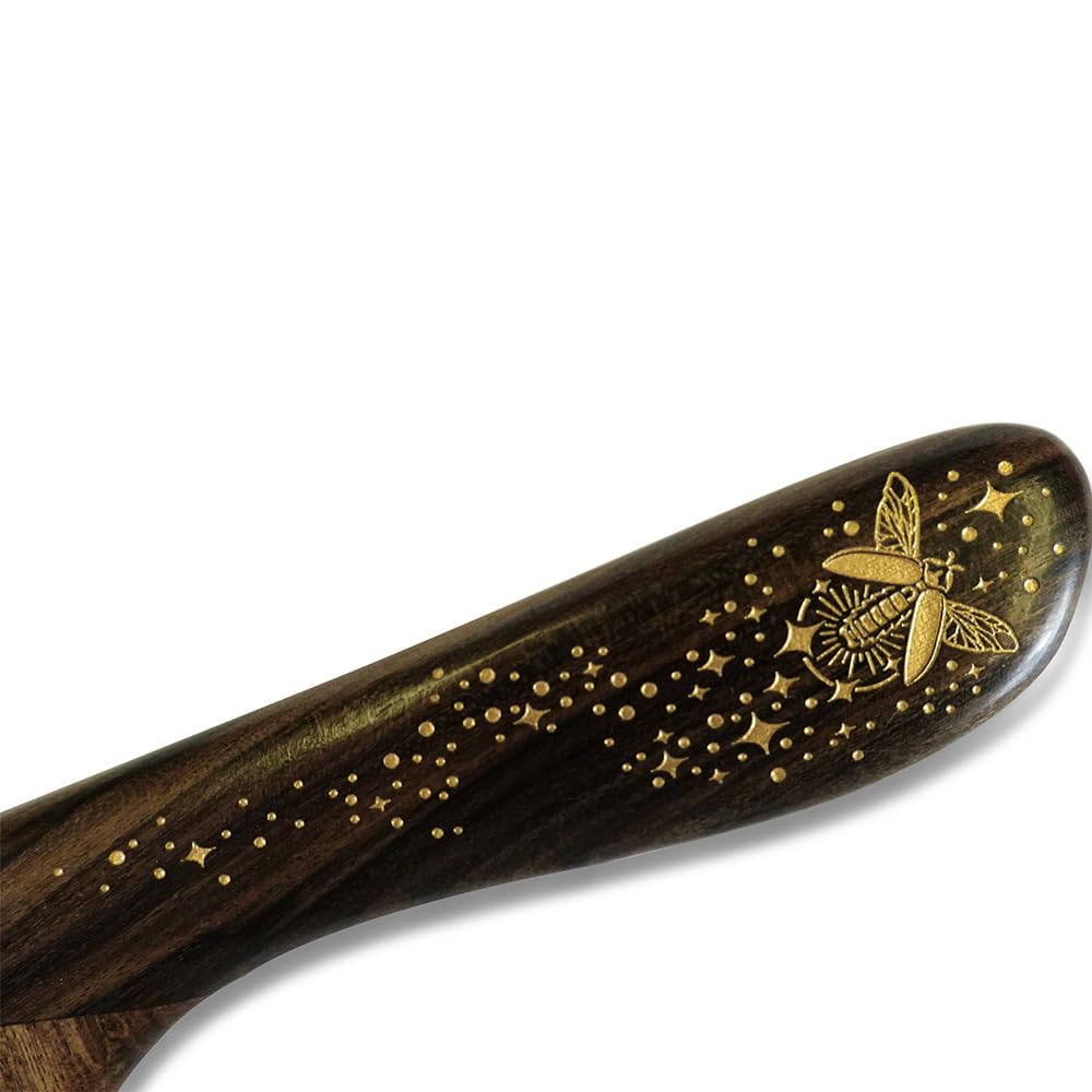 TAN MUJIANG Wood Hair Comb for Women Antistatic Firefly 1pc