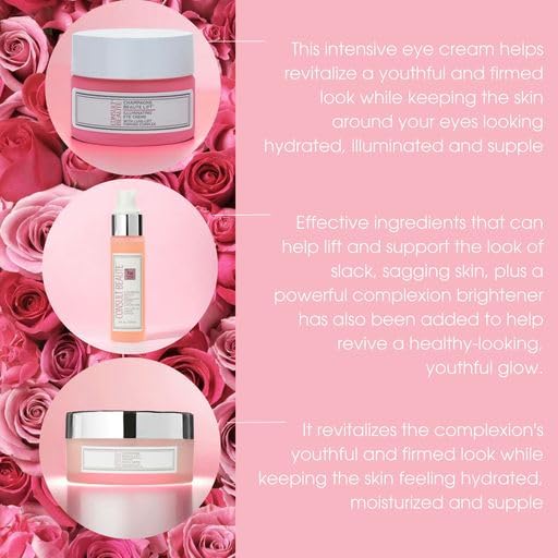 Consult Beaute - Champagne Beaute Lift - 3 Piece Firming Face, Neck & Eye Set - Lift, Firm and Rejuvenate Slack, Sagging Skin - Hydrating Moisture Cream and Serum - Niacinamide - Peptide Complex