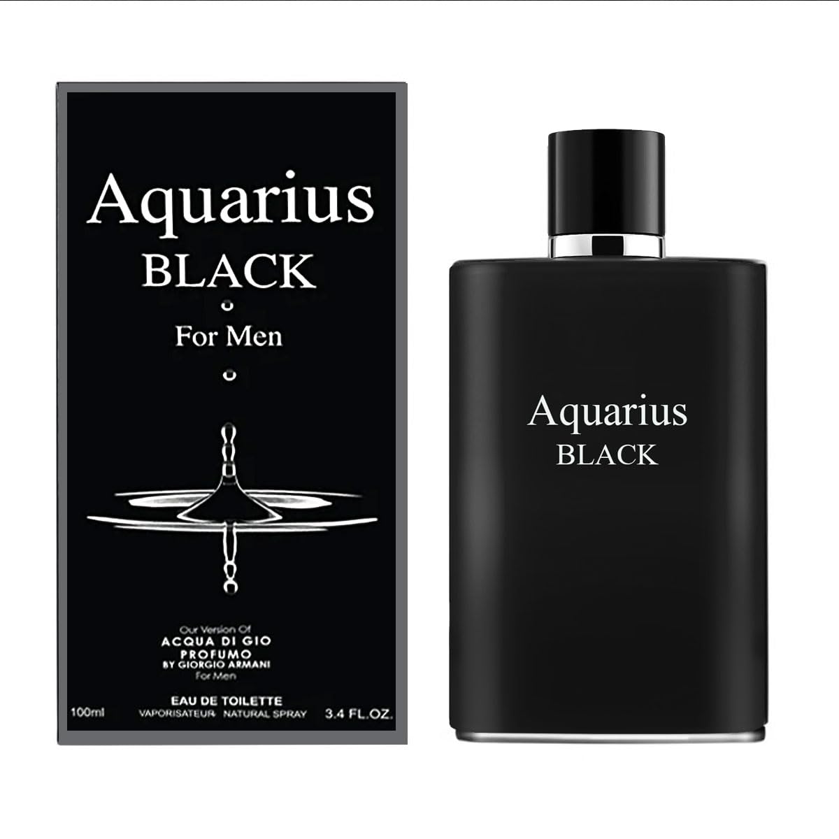 Black for Men Eau de Toilette Natural Spray Men Cologne Masculine Scent 3.4 Fl Oz/100ML