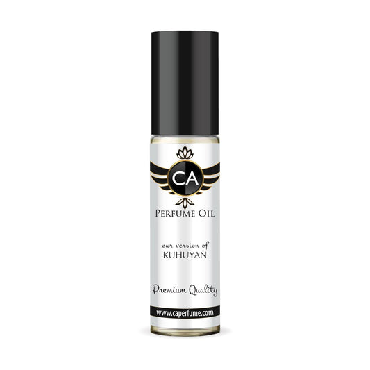 CA Perfume Impression of Kuhuyan Unisex Fragrance Oil Leather Scent Long Lasting Perfumes for Women & Men Travel Size TSA Ready Mini Parfum Body Oil Roll-on 0.33 Fl Oz 10ml