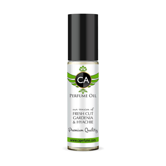 CA Perfume Impression of Fresh Cut Gardenia & Hyachie for Women Fragrance Oil Floral Scent Long Lasting Perfumes for Women Travel Size TSA Ready Mini Parfum Body Oil Roll-on 0.33 Fl Oz 10ml