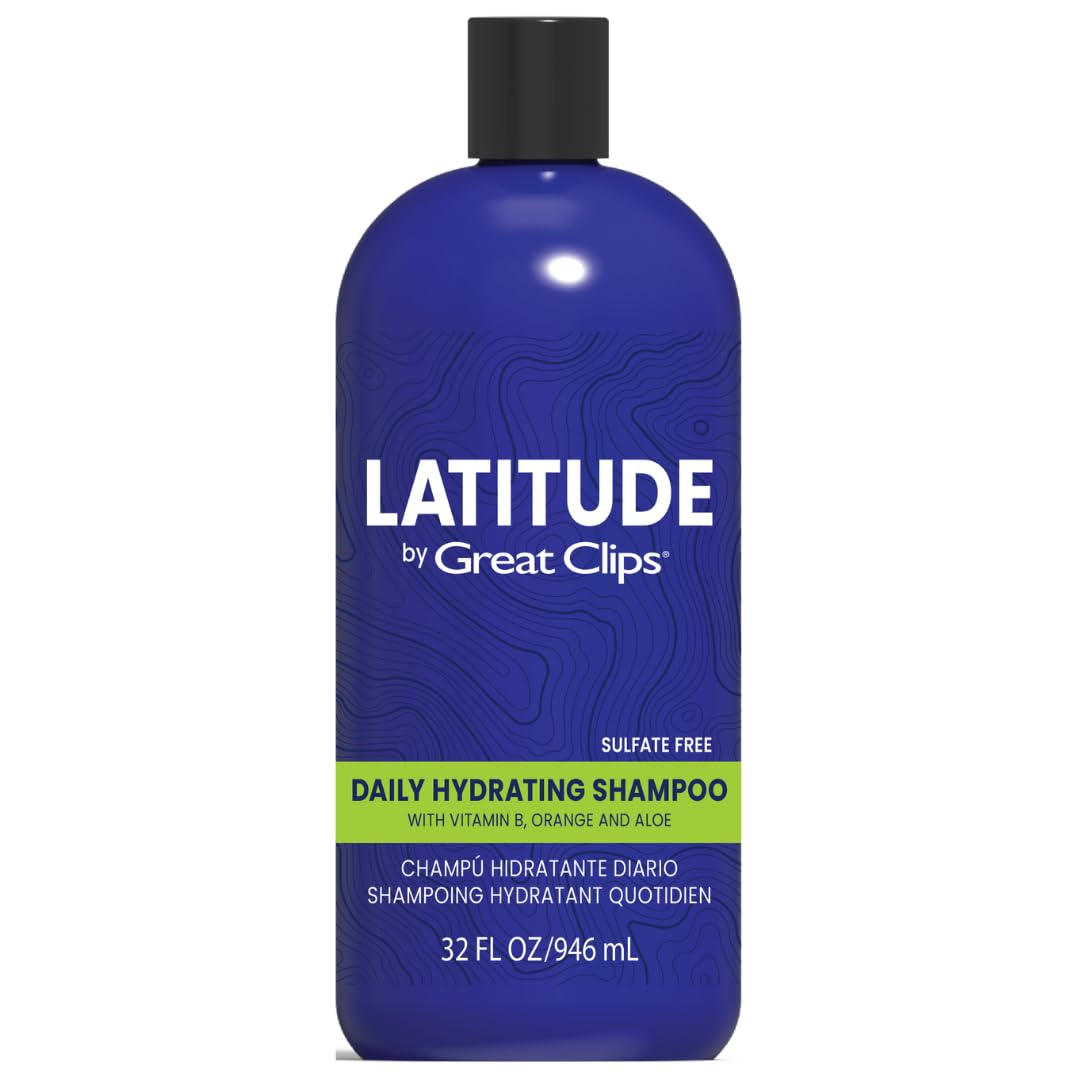 GREAT CLIPS LATITUDE Daily Hydrating Shampoo | Men's Shampoo that Promotes Full + Healthy Hair | For All Hair Types | 32oz