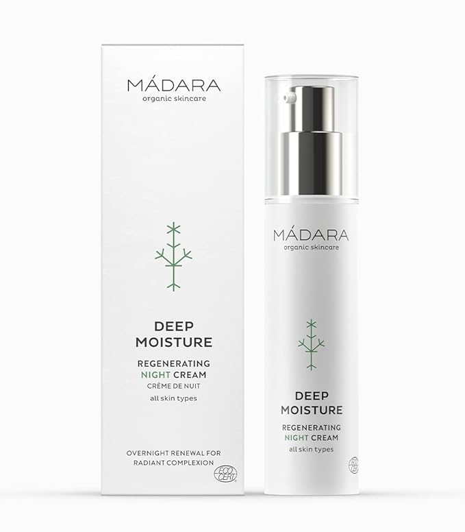 MÁDARA Organic Skincare | Deep Moisture Regenerating Night Cream - 1.69oz, Rich texture, Easily absorbing, With Antioxidants and Natural Plant Essences, Vegan, Ecocert certified