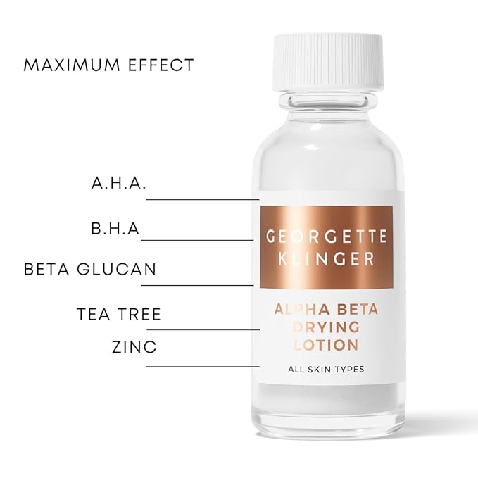 Georgette Klinger Alpha Beta Drying Lotion Powerful, fast acting spot treatment dries up and reduces acne blemishes overnight