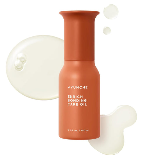 AYUNCHE Enrich Bonding Oil 3.3 fl oz – Helps Repair Bonds, 455°F Heat Protection, Anti-Frizz, Split-End Care & Shine Treatment for Dry, Frizzy & Damaged Hair