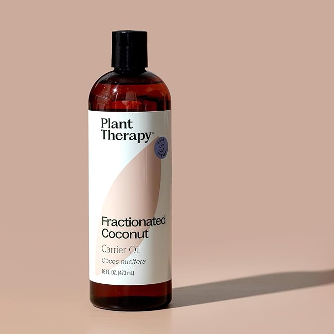 Plant Therapy Fractionated Coconut Oil for Skin, Hair, Body, Face, Diluted Essential Oils, 100% Pure, Natural Moisturizer, Massage & Aromatherapy for Men and Women Liquid Carrier Oil 16 oz