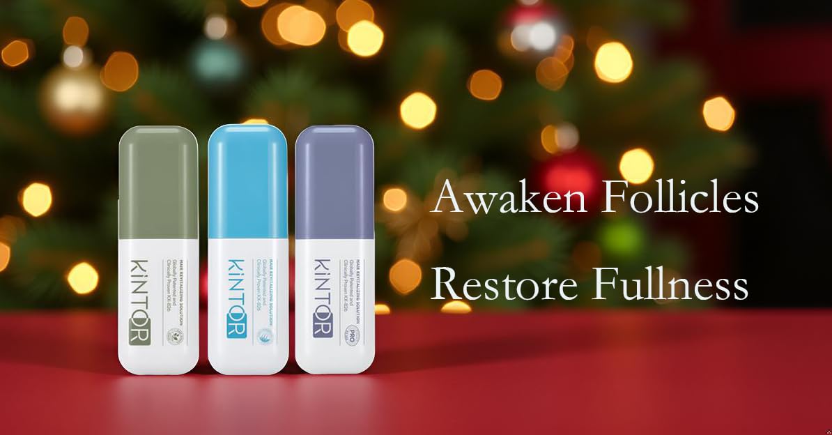 KINTOR 0.5% 0.9% KX-826 Hair Regrowth Spray,Reduce Fuller-looking Healthier Hair,Oil Control, Hair Care Products Group for Men&Women,3 Bottles, Basic,Plant-Based,Pro