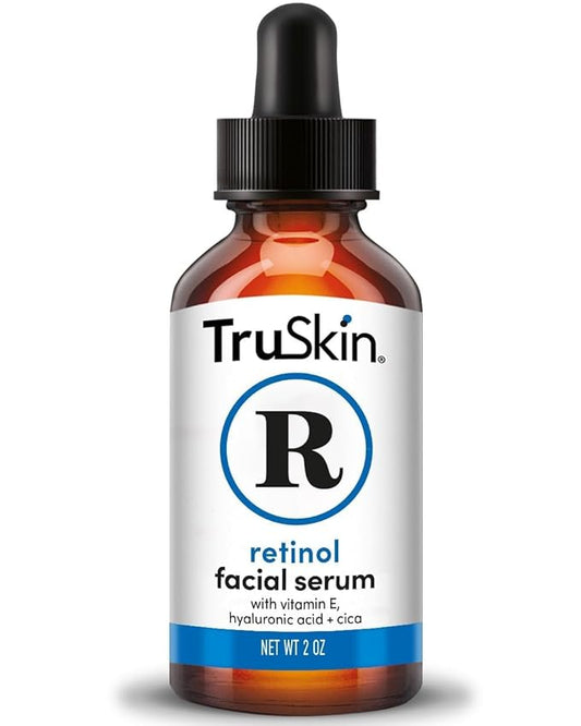 TruSkin Retinol Serum for Face – Gentle Anti-Aging Serum with Retinol, Hyaluronic Acid, and Vitamin E for a More Youthful Feel – Skin Care Made to Improve Look of Fine Lines, Wrinkles, 2 fl oz