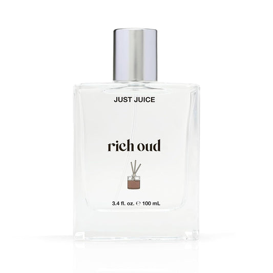 Just Juice Rich Oud - Oud Perfume for Women and Men - Bergamot, Saffron, and Amber Perfume - Rich and Woody Scent - 3.4 oz