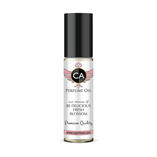 CA Perfume Impression of Be Delicious Fresh Blossom for Women Fragrance Oil Floral Fruity Scent Long Lasting Perfumes for Women Travel Size TSA Ready Mini Parfum Body Oil Roll-on 0.33 Fl Oz 10ml