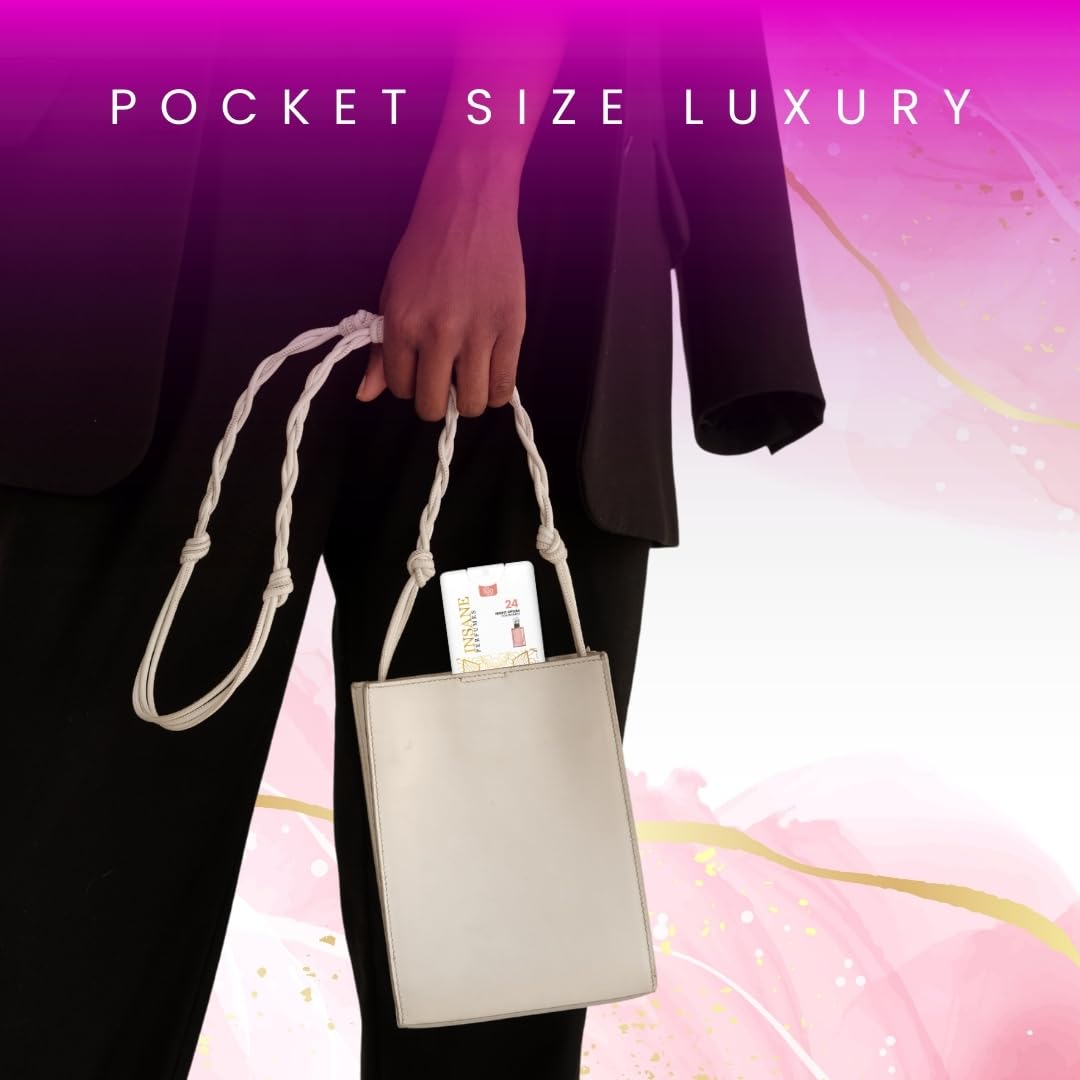 Women’s Intense Pocket Perfume 20ml – Long Lasting Eau de Parfum Spray | Coffee Vanilla Floral Woody Scent | Travel Size, Vegan & Cruelty Free