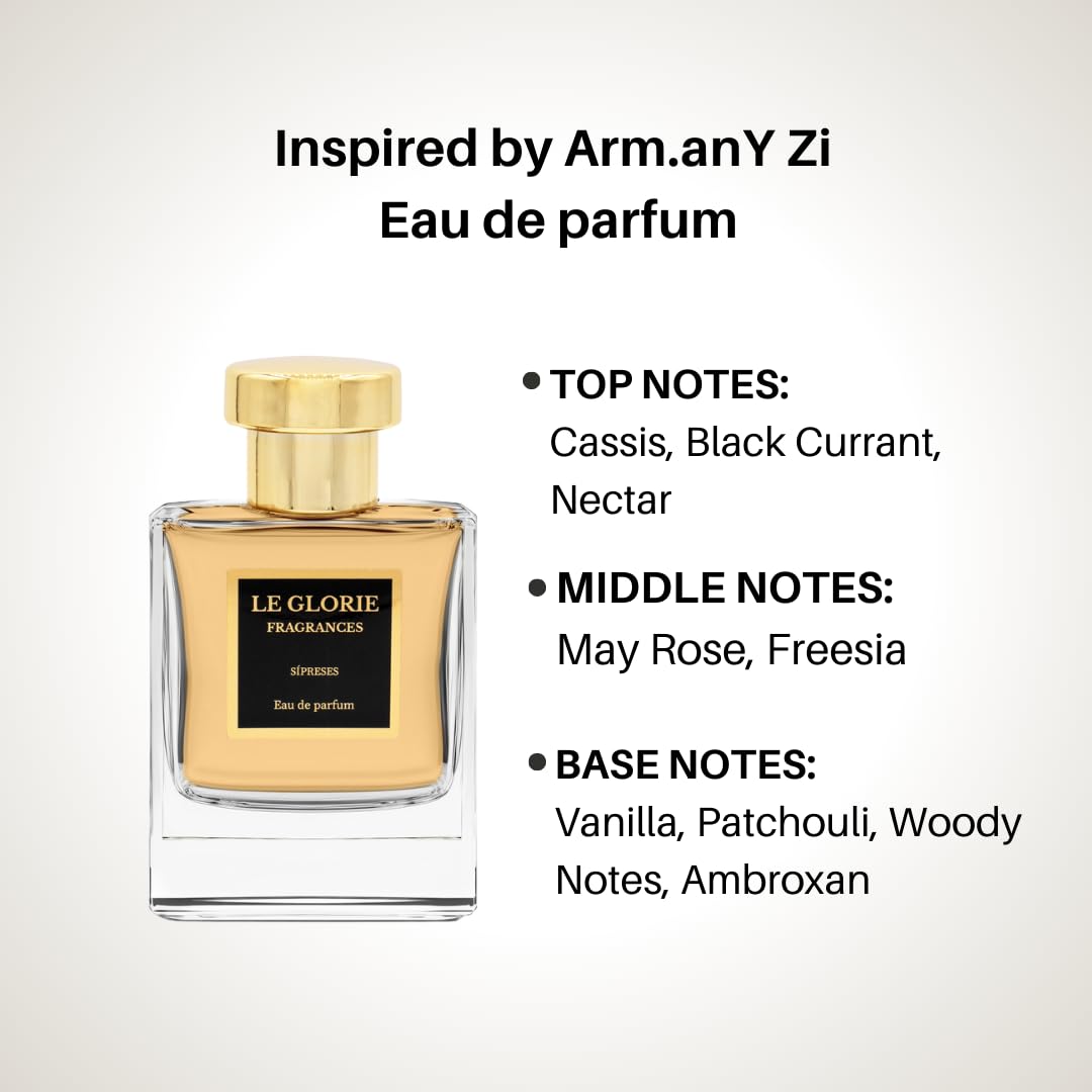 Inspired by Arm.anY Zi Eau de parfum, Sipreses EDP, Long Lasting 12-14 Hours Perfume Spray for Women, All Skin Types, Cruelty Free - 0.33 FL oz/10ml