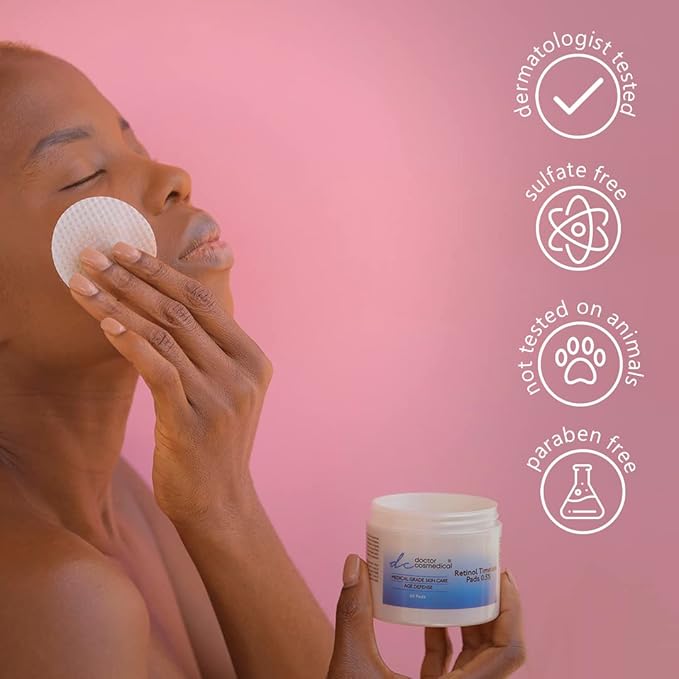 Retinol 0.5% Timeless Pads for Face - Pack of 60 Face Pads – Vitamin C, E Face Pads – Advanced Brightening & Anti-Aging Pads - Reductions in Fine Lines, Wrinkles, & Uneven Skin Tone