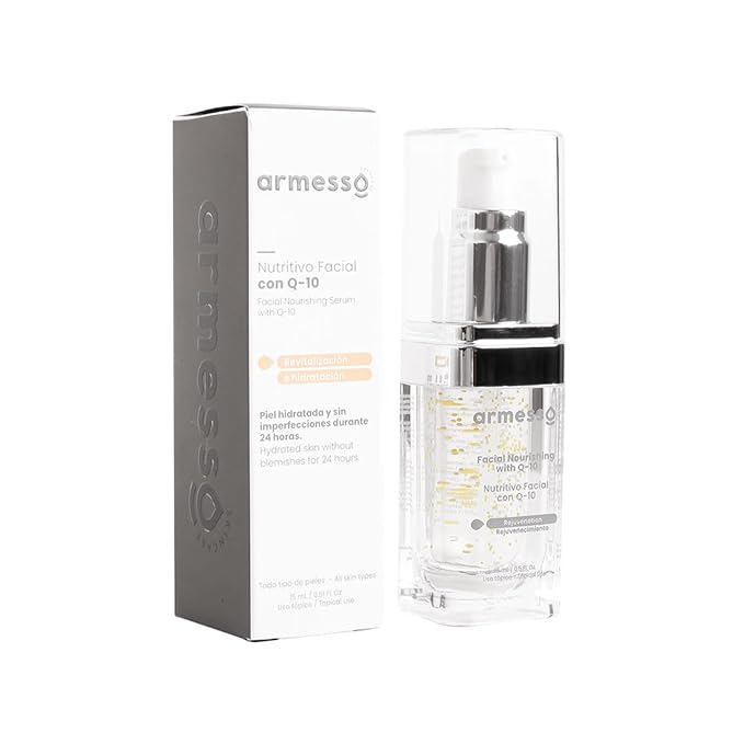 Armesso - Facial Nutritive Serum With Q10, Moisturize Skin and Improve the Appearance of Fine Lines and Wrinkles, Q10 for Anti Aging effect, long-lasting hydration and youthful skin - 0.5 Oz (15 Ml)
