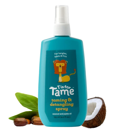T is for Tame - Taming & Detangling Spray - Children's Hair Tamer with Natural Coconut Oil For Tangles, Knots & Frizz (Pack of 1)