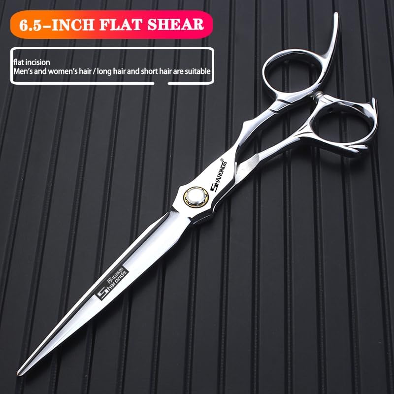6.5-inch Sharonds hair clippers, professional Japanese 440C scissors, efficient scissors, scissors, comb adjuster (6.5 inch -3 pieces-A)