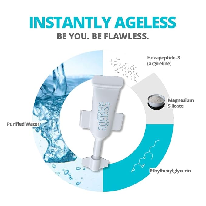 Instantly Ageless - Instant Face Lift Cream - Skin Care for Anti Aging face cream - Wrinkle Tightener - Instant Under Eye Bags Remover - Facelift 5 Vials