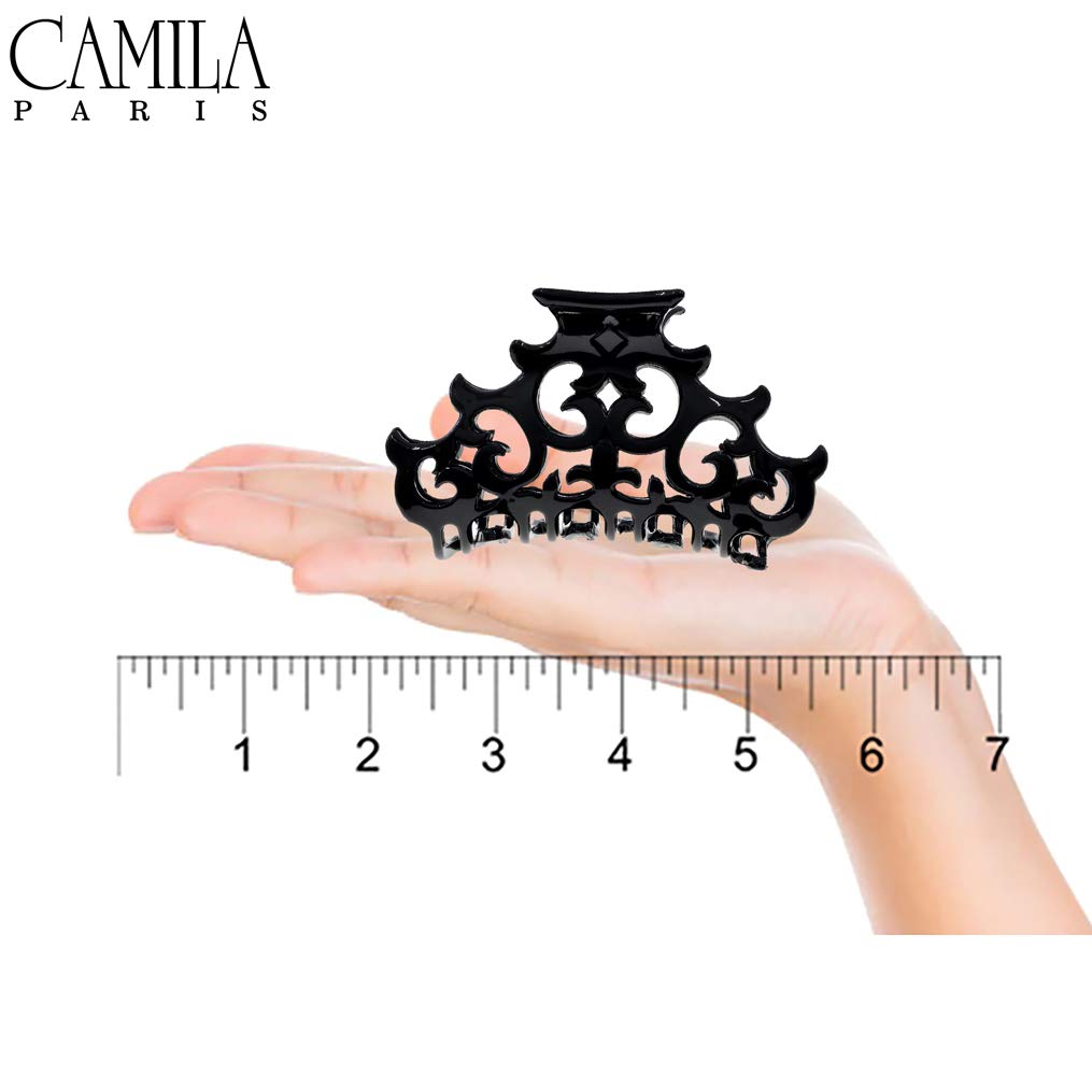 Camila Paris CP2903 French Hair Clip for Women, Girls Black Hair Claw Clips Jaw Fashion Durable and Styling Hair Accessories for Women, Strong Hold No Slip Grip, Made in France