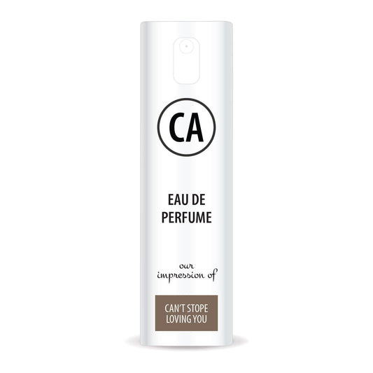 CA Perfume Impression of Can't Stope Loving You for Women Eau De Parfum Amber Vanilla Scent Long Lasting Perfumes for Women Travel Size TSA Ready for Day and Night Wear 0.33 Fl Oz 10ml