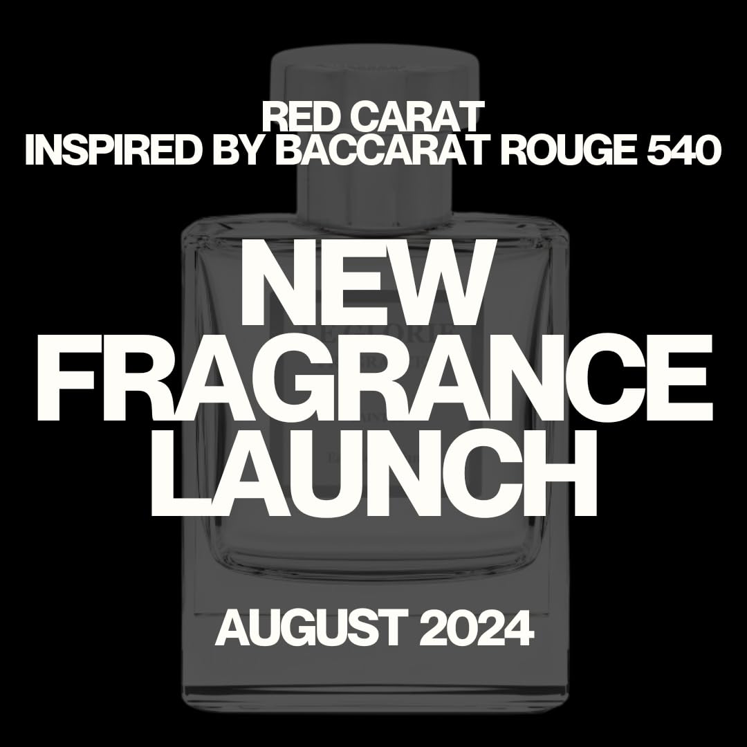 Red Carat EDP Perfume for Women/Men - Inspired by MFK'S Baccarat - Ambery Saffron/Jasmine Notes - Long Lasting Perfume - Cruelty Free - Unisex - 0.33 FL oz/10ml.